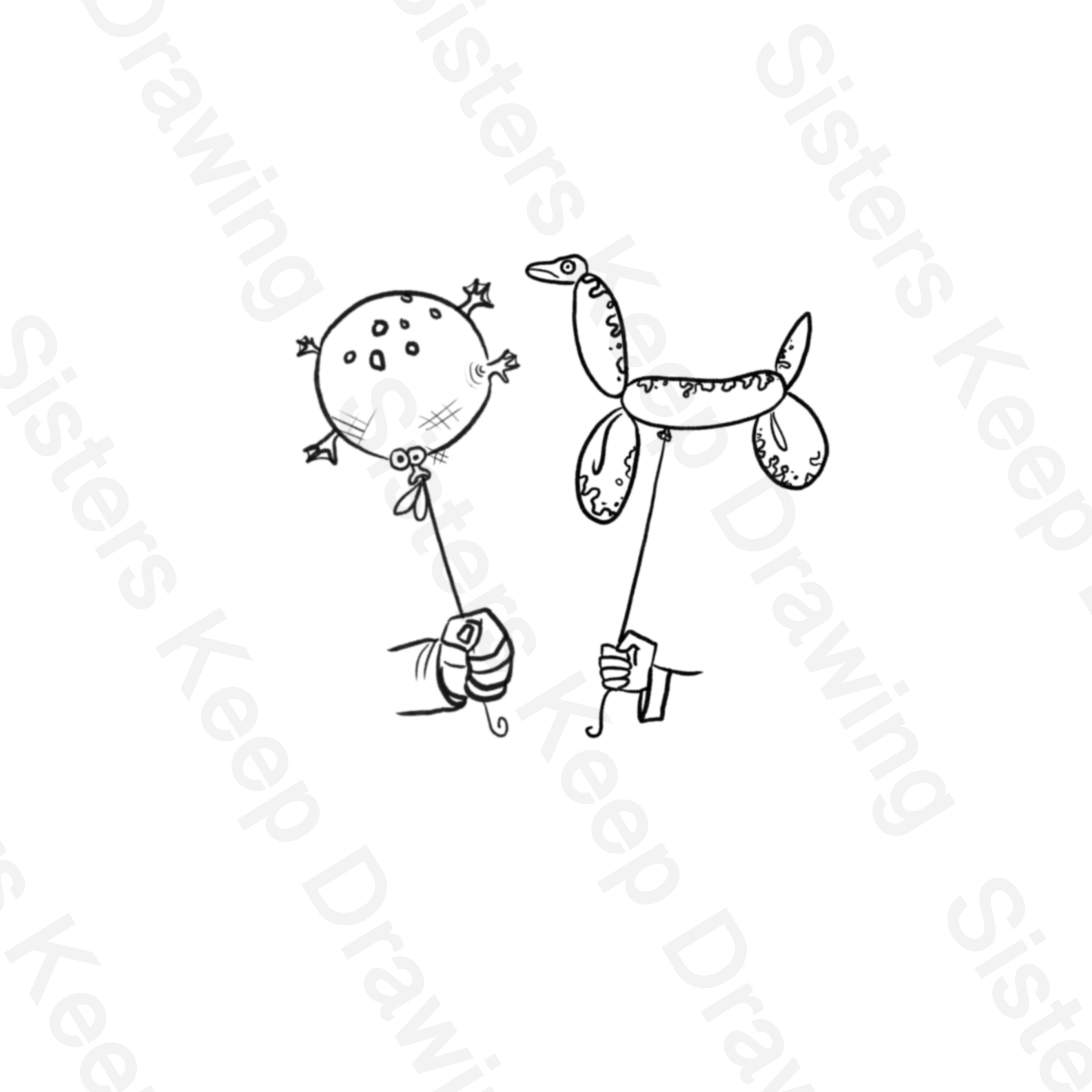 Shrek snake and frog balloons- Tattoo Transparent Permission PNG- inst