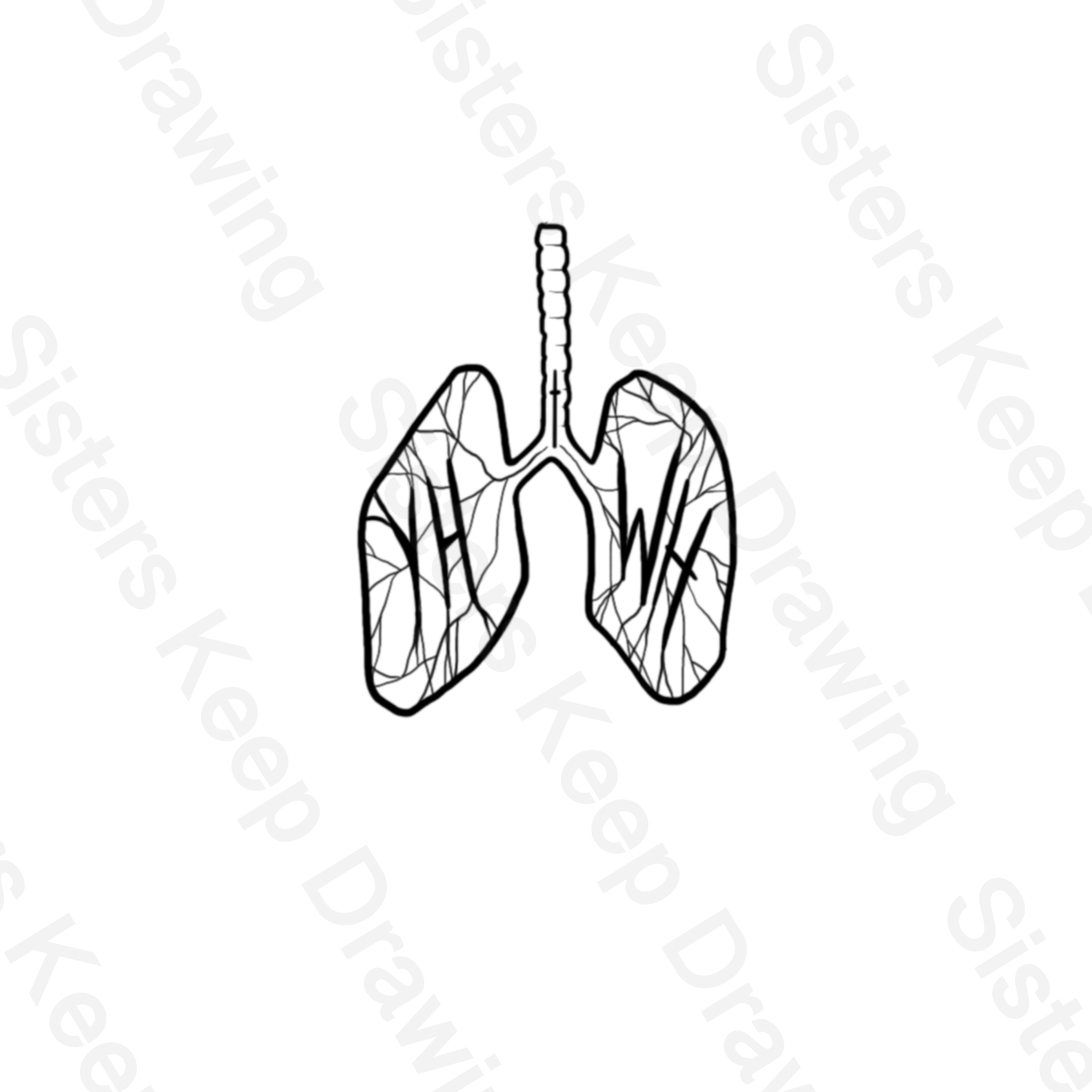 YHWH Lungs Tattoo Transparent PNG Sisters Keep Drawing