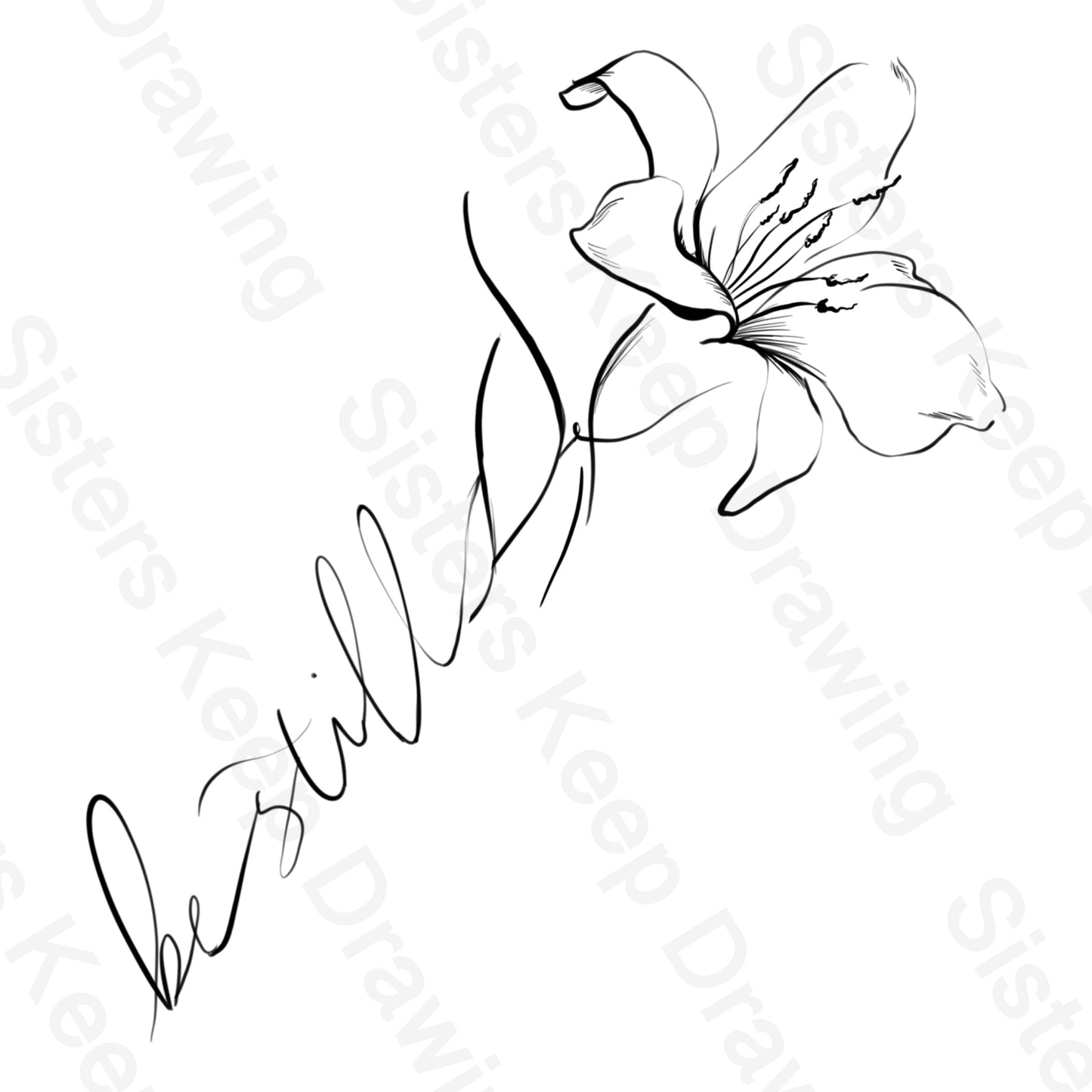Be Still - Lily - Bible Inspired - Tattoo Transparent PNG