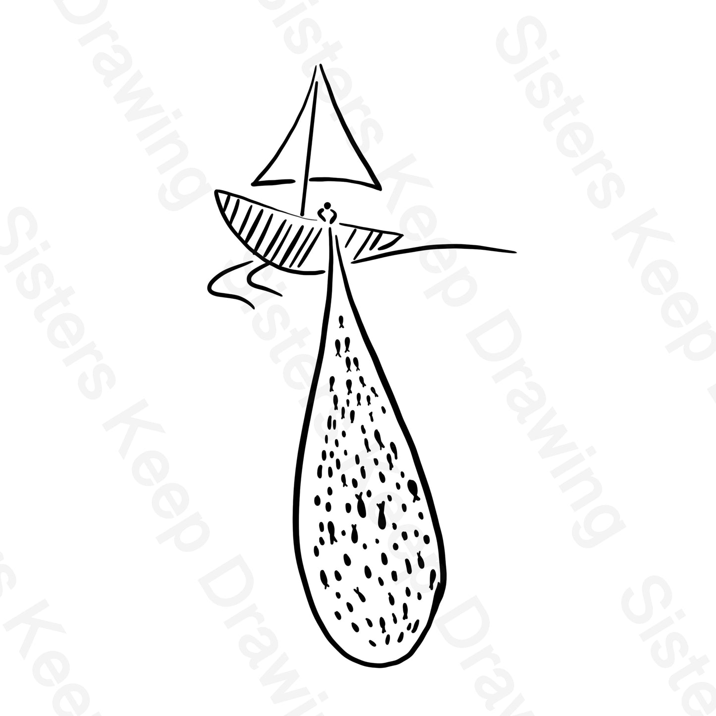 Fishing Boat - Bible Inspired - Tattoo Transparent PNG