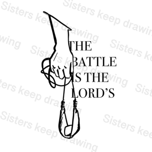David's Sling: The Battle is the Lord's - Bible Tattoo Transparent PNG