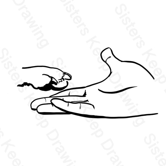 Dog Paw with Hand - Tattoo Transparent PNG