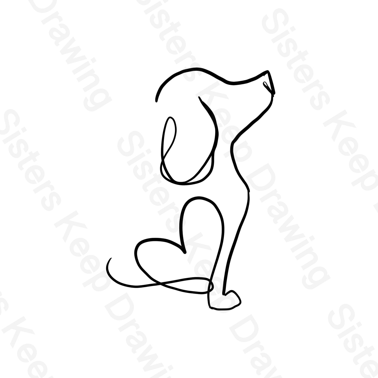 Dog with a Heart - Tattoo Transparent PNG