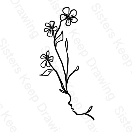 Forget Me Knot with Baby Profile - Tattoo Transparent PNG