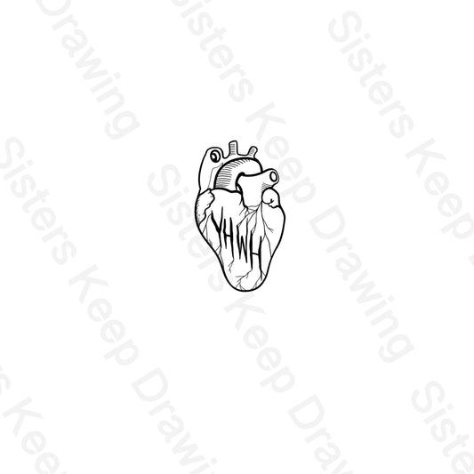 YHWH heart-Tattoo Transparent PNG
