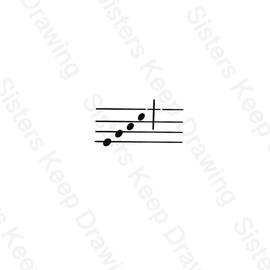 Music Scale/Cross -Tattoo Transparent PNG