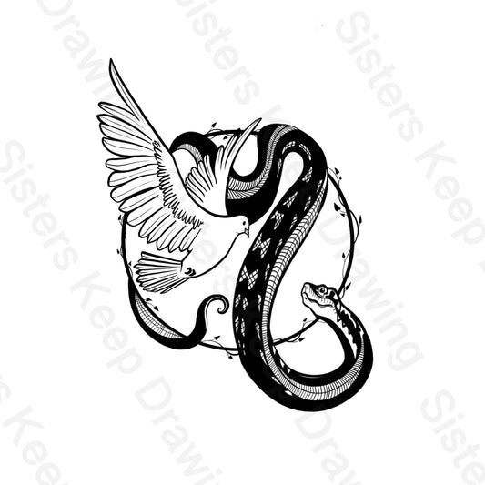 Shrewd as Snakes and Innocent as Doves-Tattoo Transparent PNG