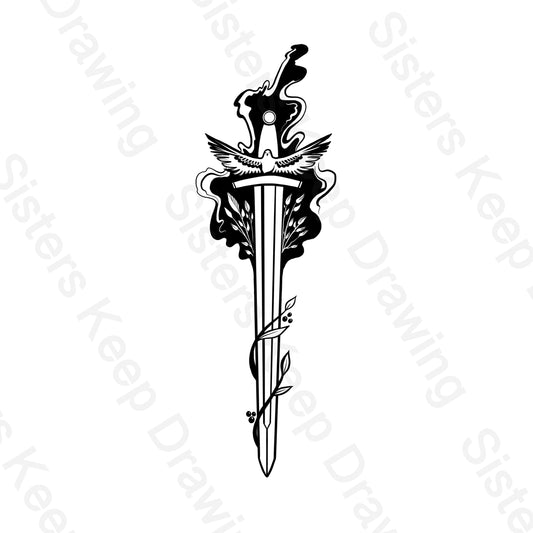 Sword of the Spirit- masculine-Tattoo Transparent PNG