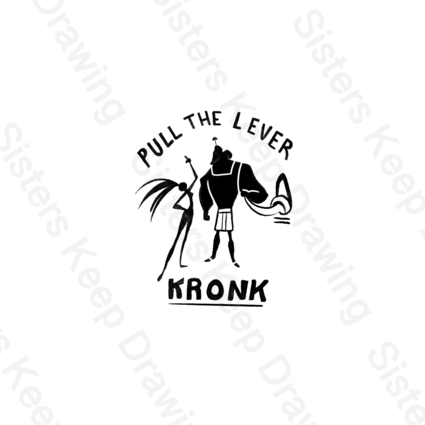 Pull the lever kronk -Tattoo Transparent Permission PNG- instant download digital printable ar