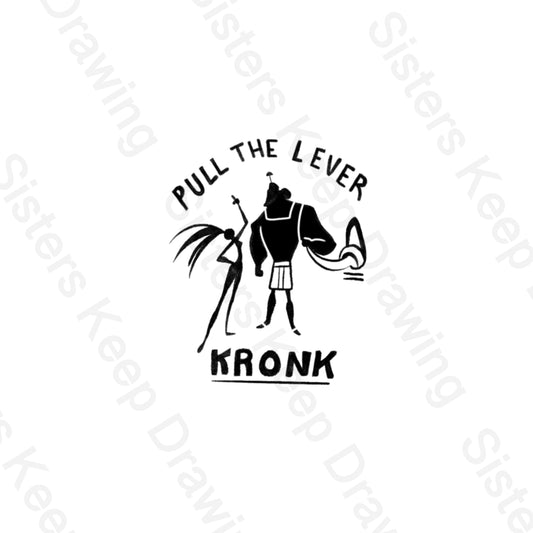 Pull the lever kronk -Tattoo Transparent Permission PNG- instant download digital printable ar