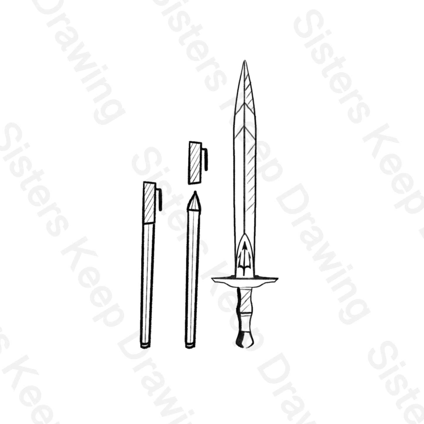 Percy jackson  pen to sword - Tattoo Transparent Permission PNG