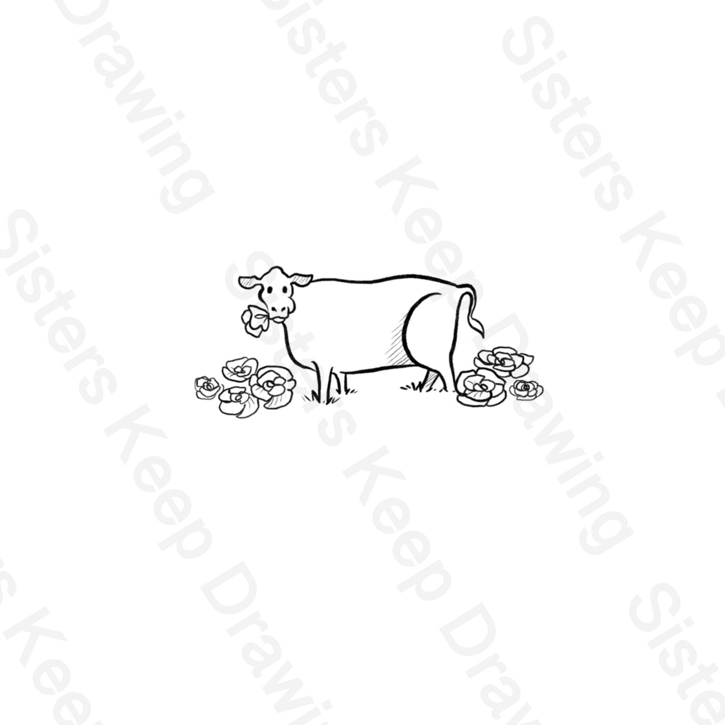 Jersey cow eating cabbages  Anne of Green Gables - Tattoo Transparent PNG