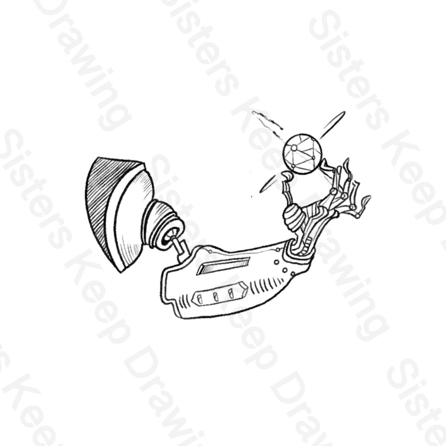 John Silvers Arm Treasure Planet - Tattoo Transparent PNG- instant download digital printable artwork