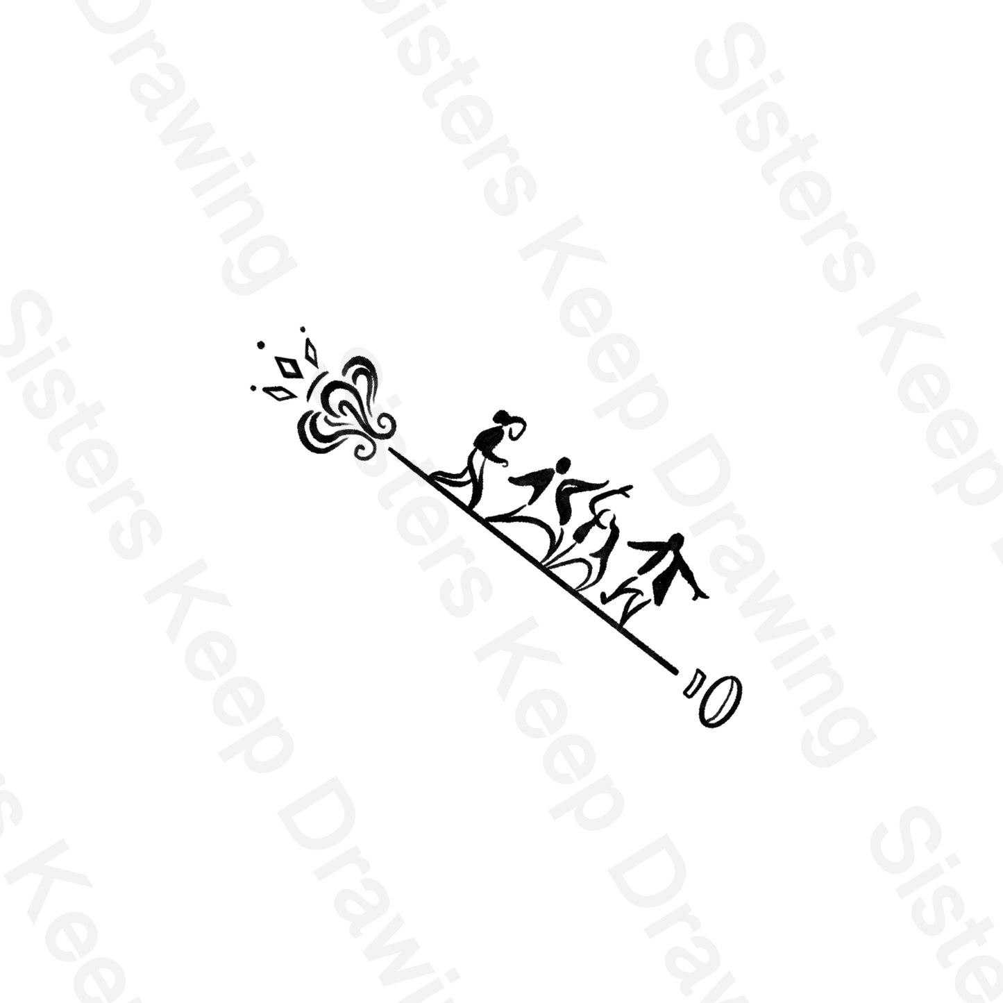 Hamilton dancing on scepter Tattoo Transparent PNG