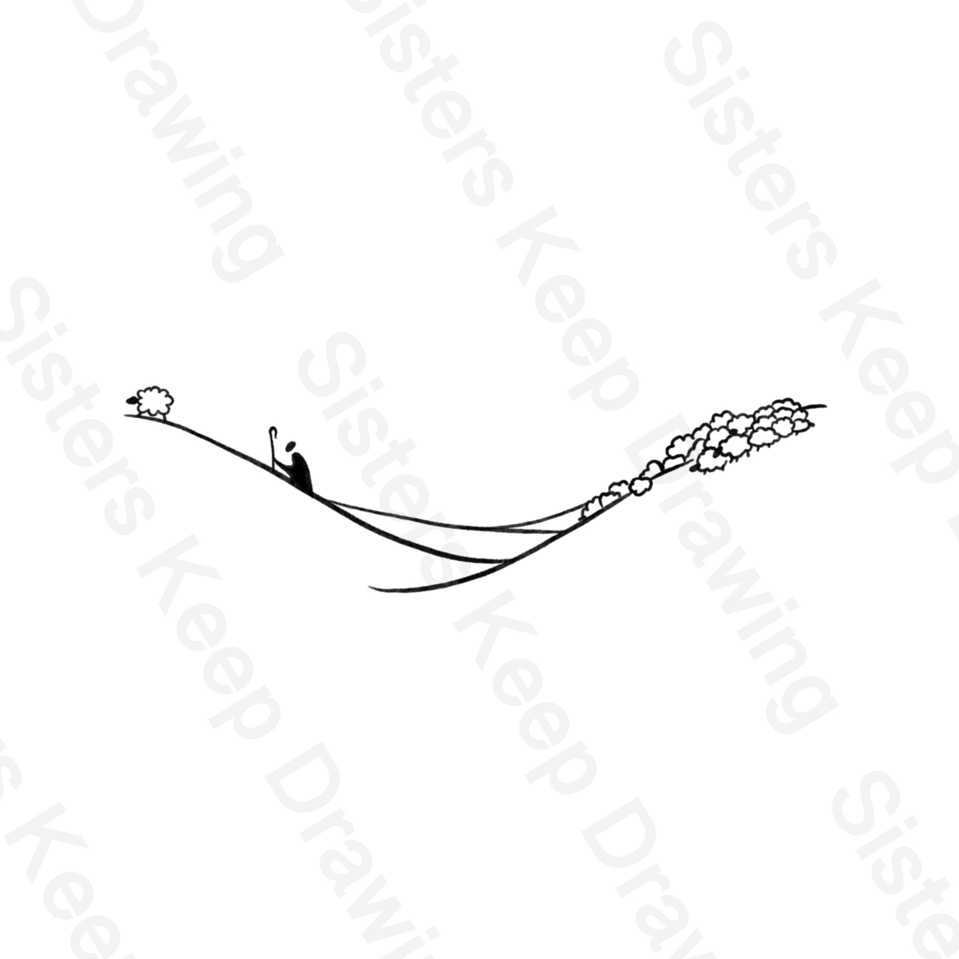 One Lost Sheep Jesus leaves the 99 Tattoo Transparent PNG Sisters