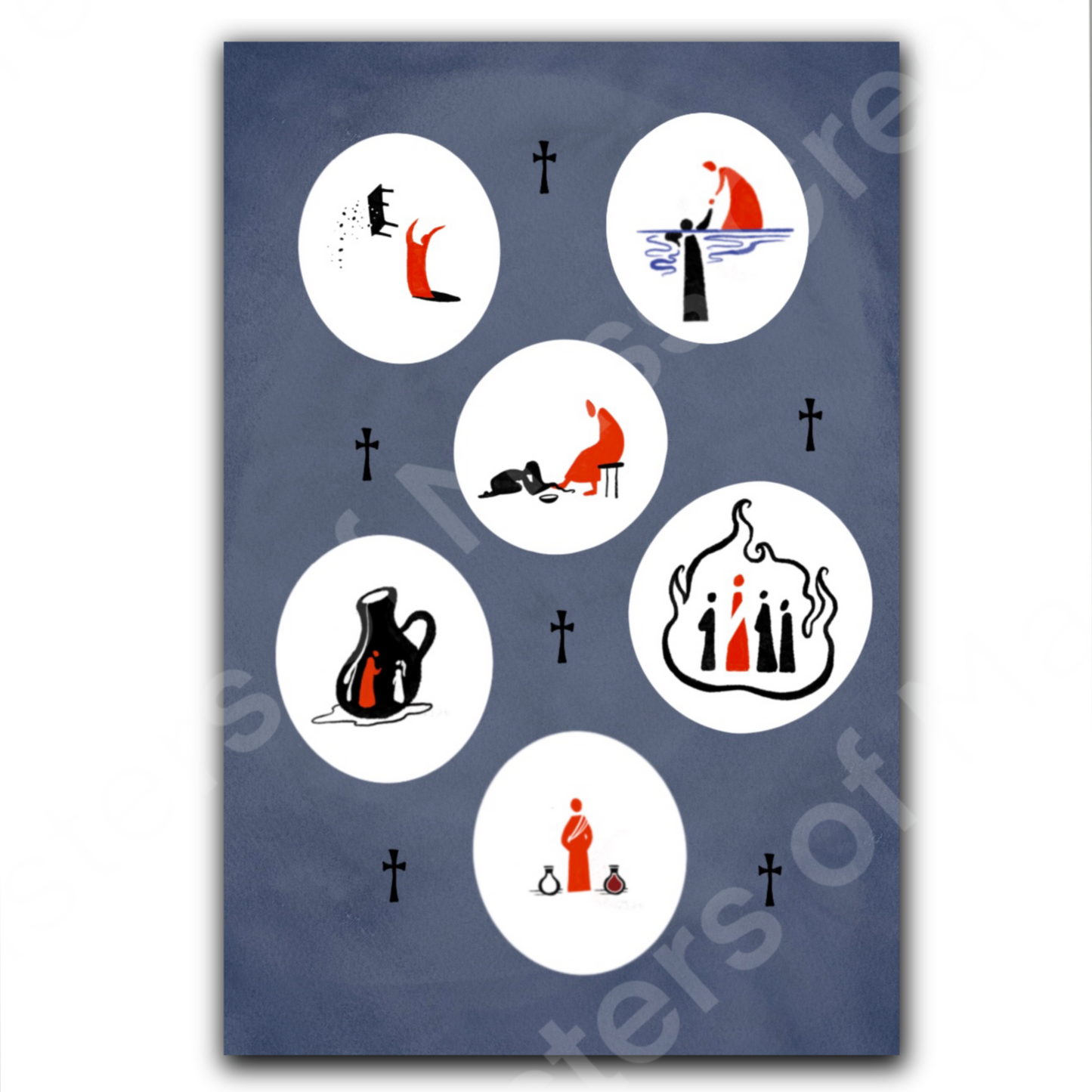 Jesus in Red Ministry Sticker Sheet
