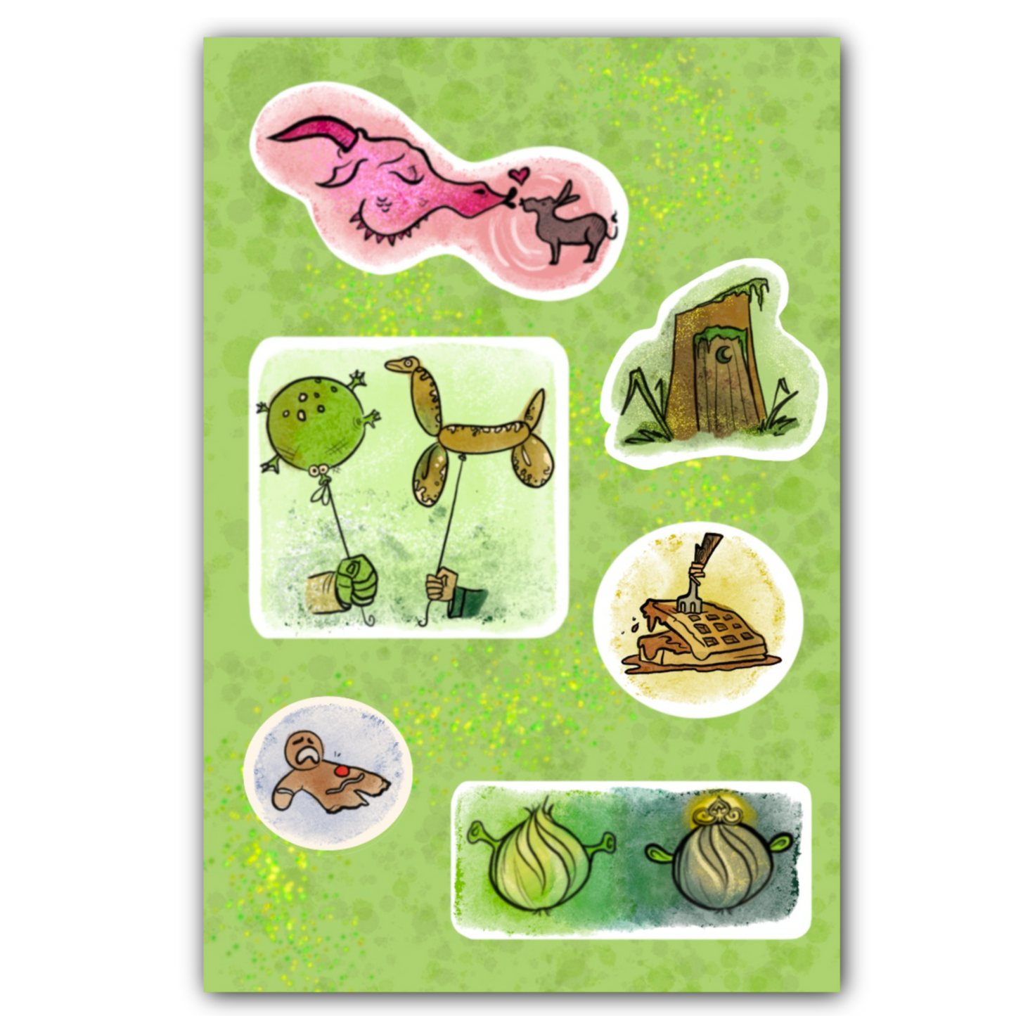 Shrek Inspired-Sticker Sheet