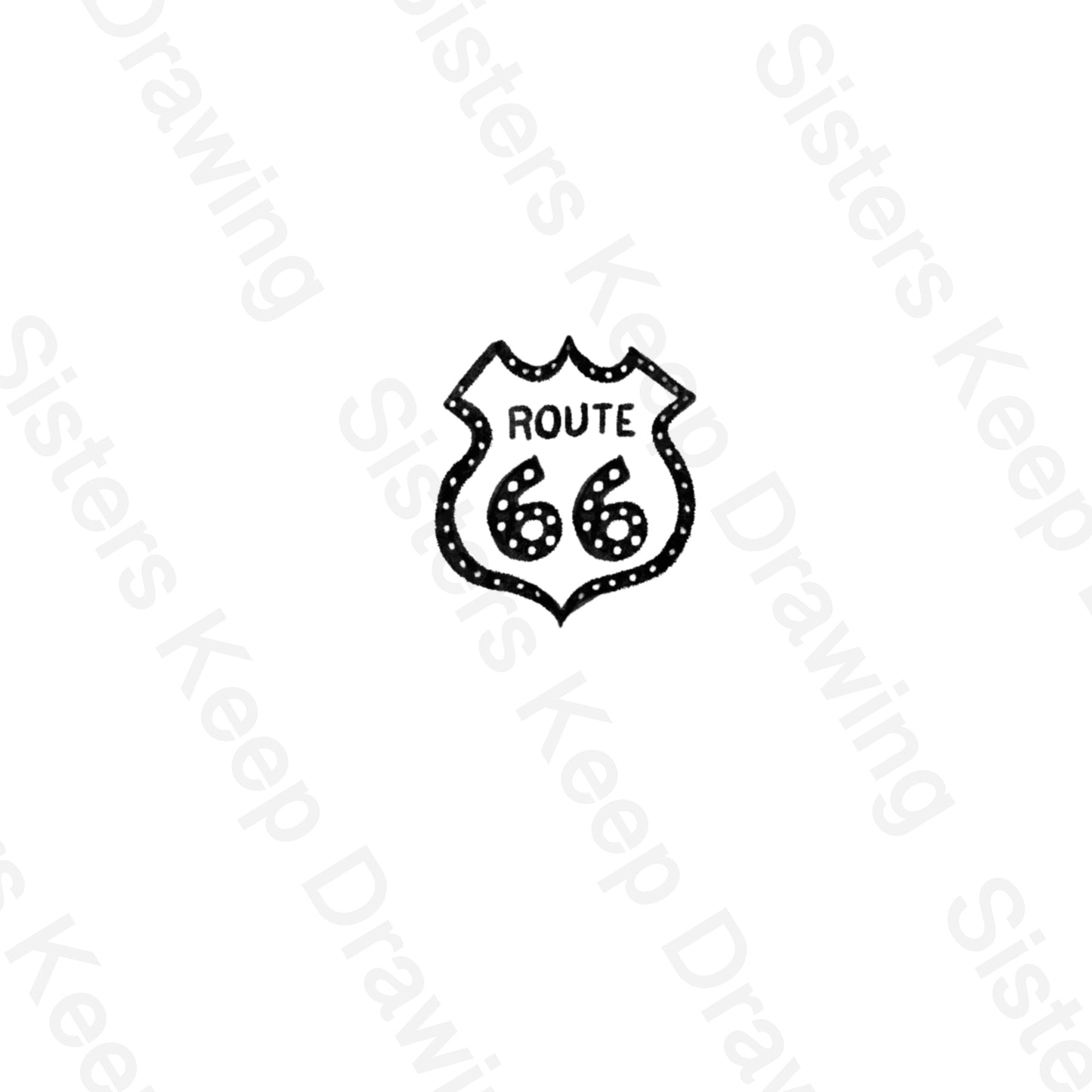 Cars Route 66Tattoo Transparent Permission PNG- instant download digital printable artwork
