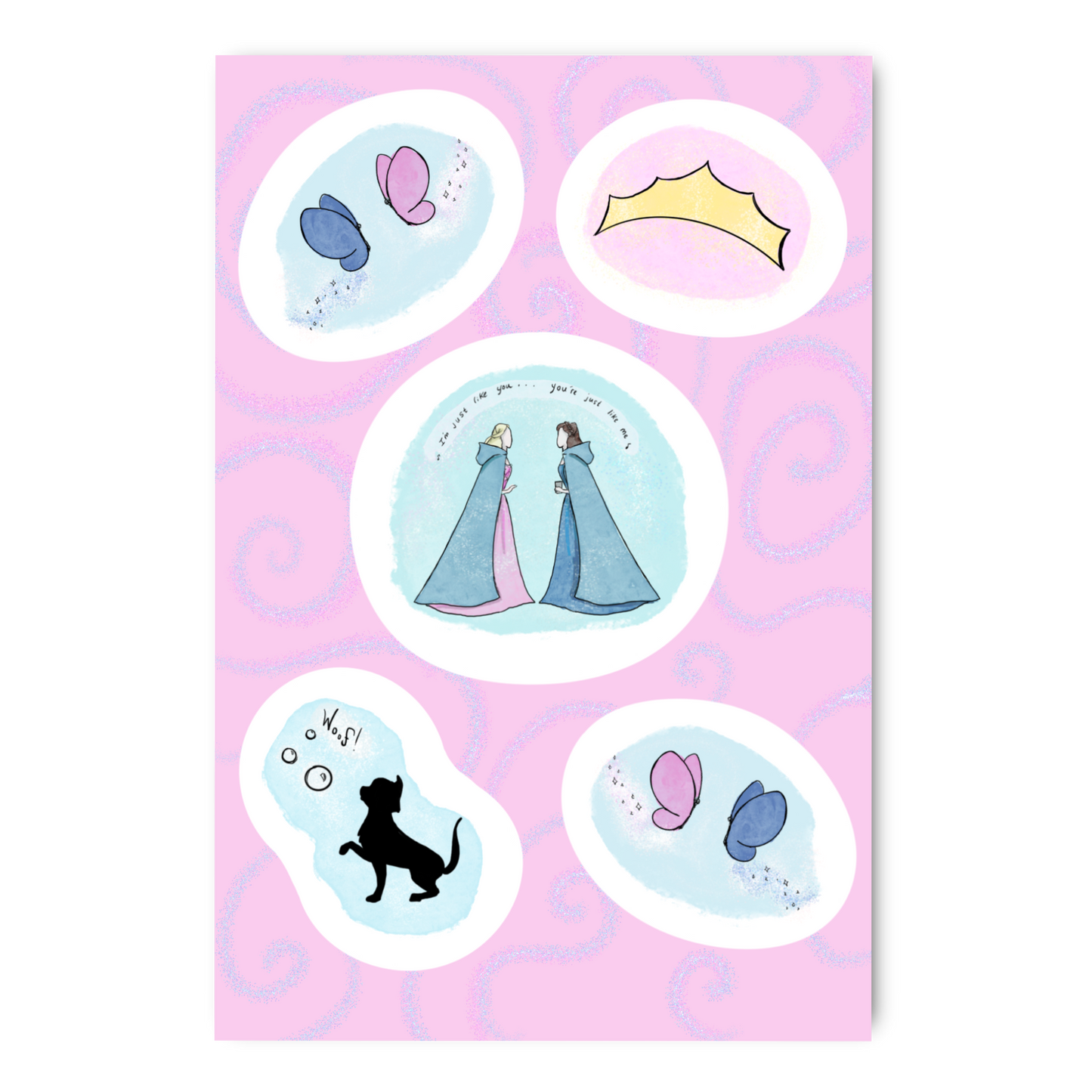 Barbie Princess and the Pauper inspired Sticker Sheet