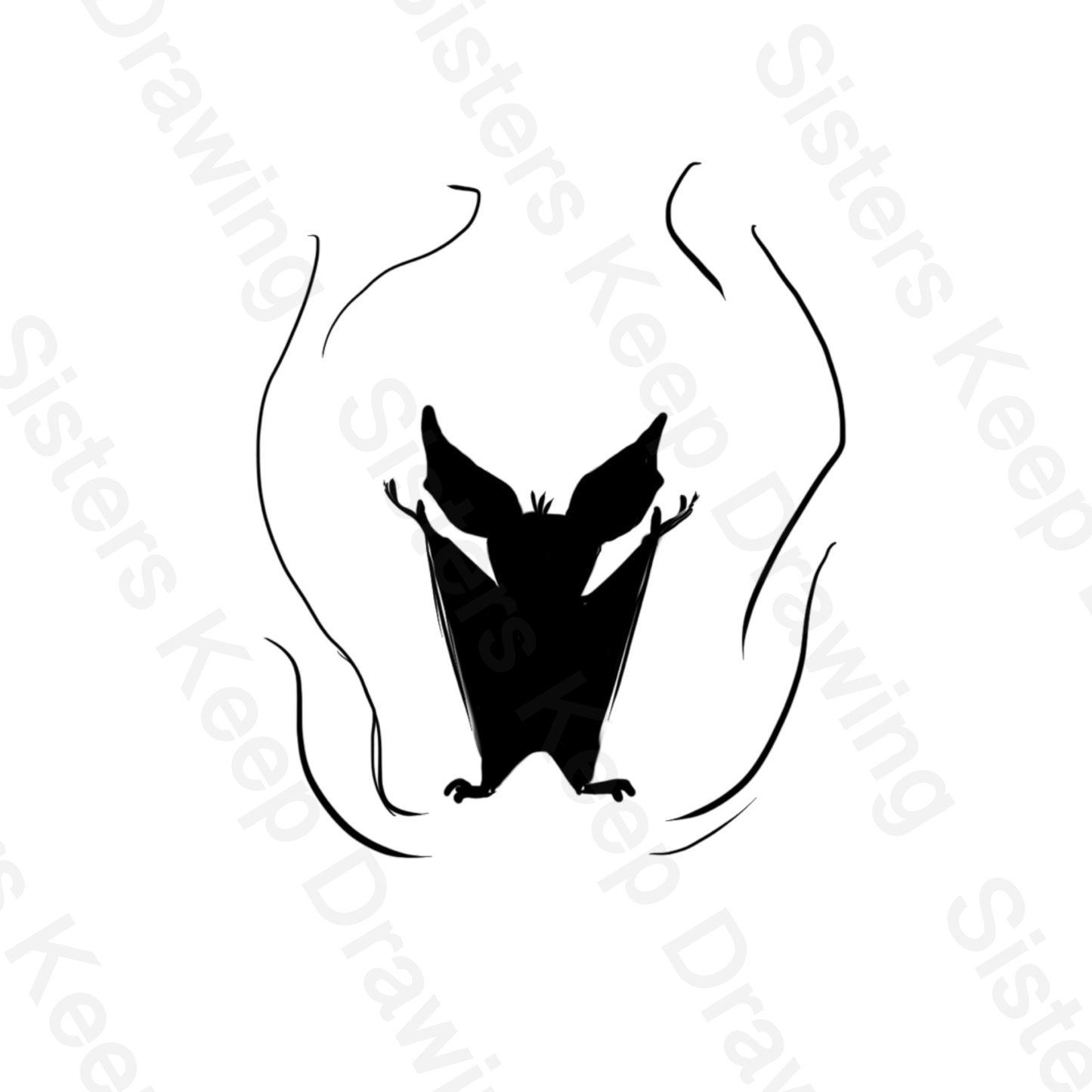 Bat in Shadows - Anastasia Inspired Tattoo Transparent Permission PNG