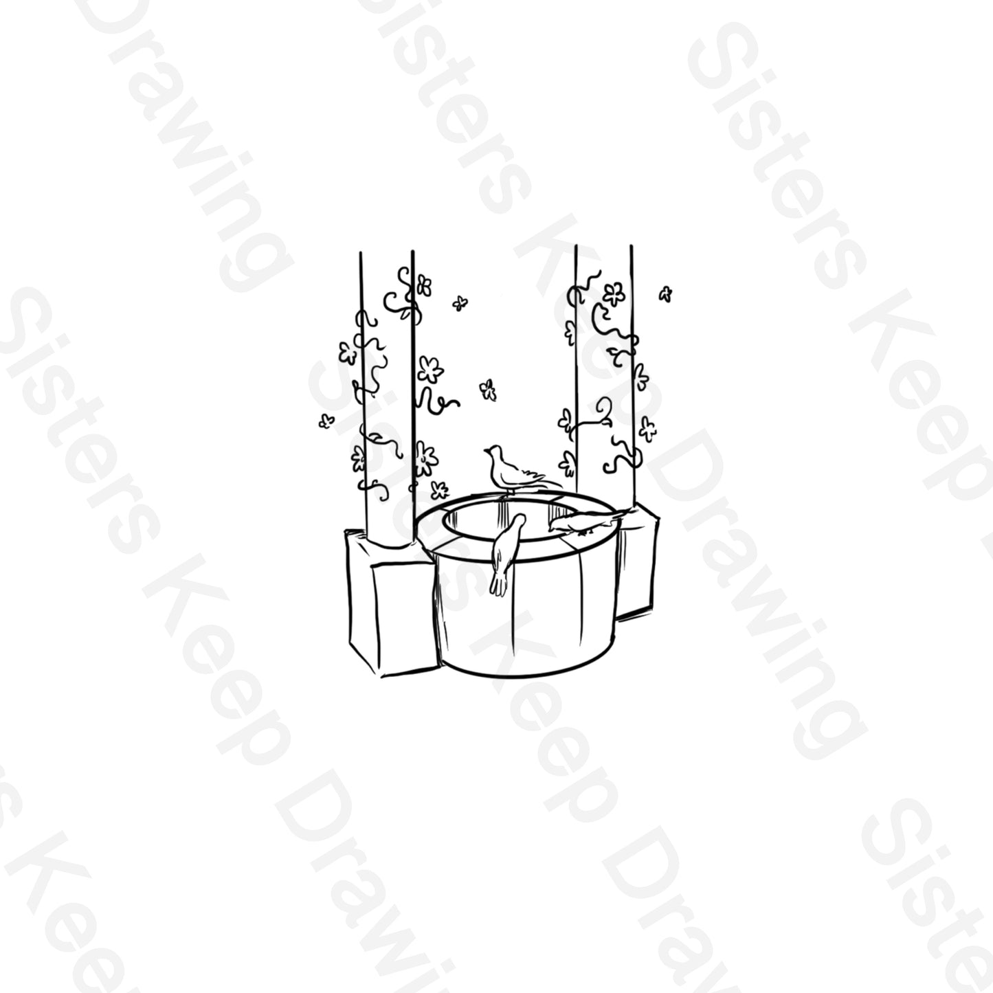 Wishing Well - Snow White inspired- Transparent Tattoo Permission PNG