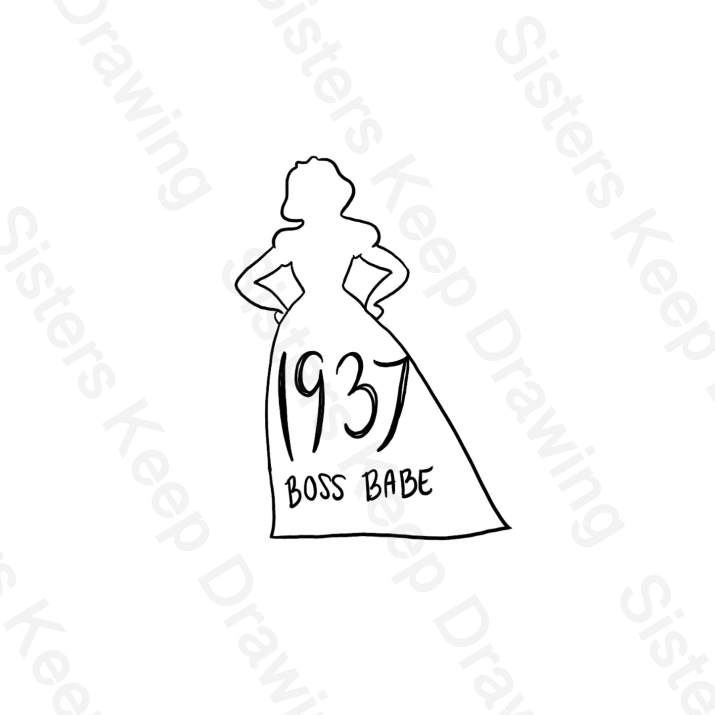 1937 Boss Babe - Snow White inspired- Transparent Tattoo Permission PNG