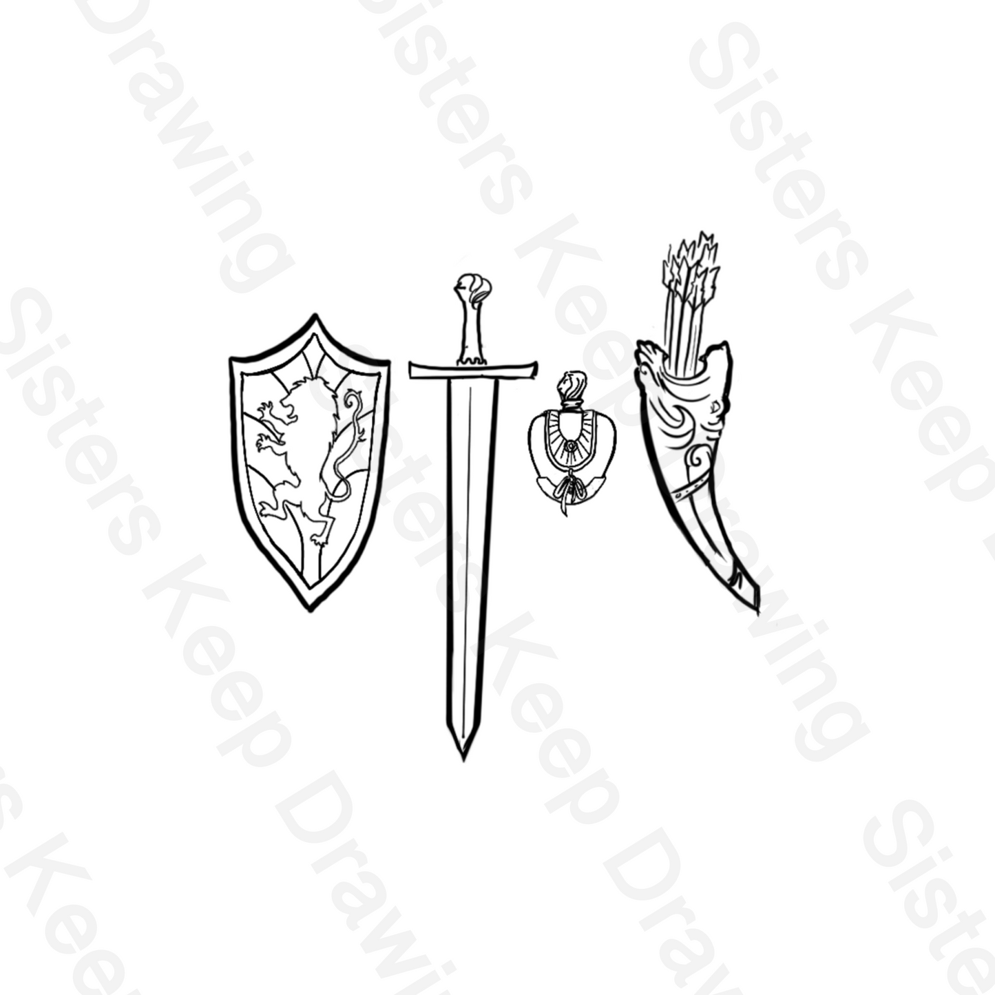 Gifts from Father Christmas - Narnia inspired - Tattoo Transparent Permission PNG