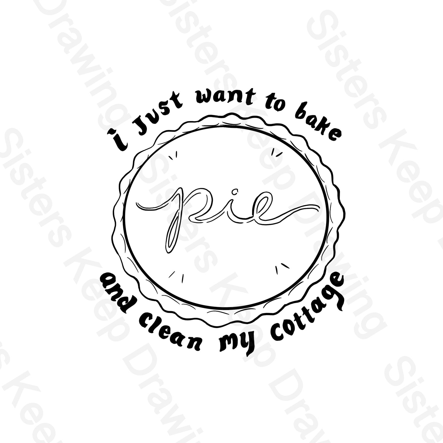 I just want to bake pie & clean my cottage - Snow White inspired- Transparent Tattoo Permission PNG