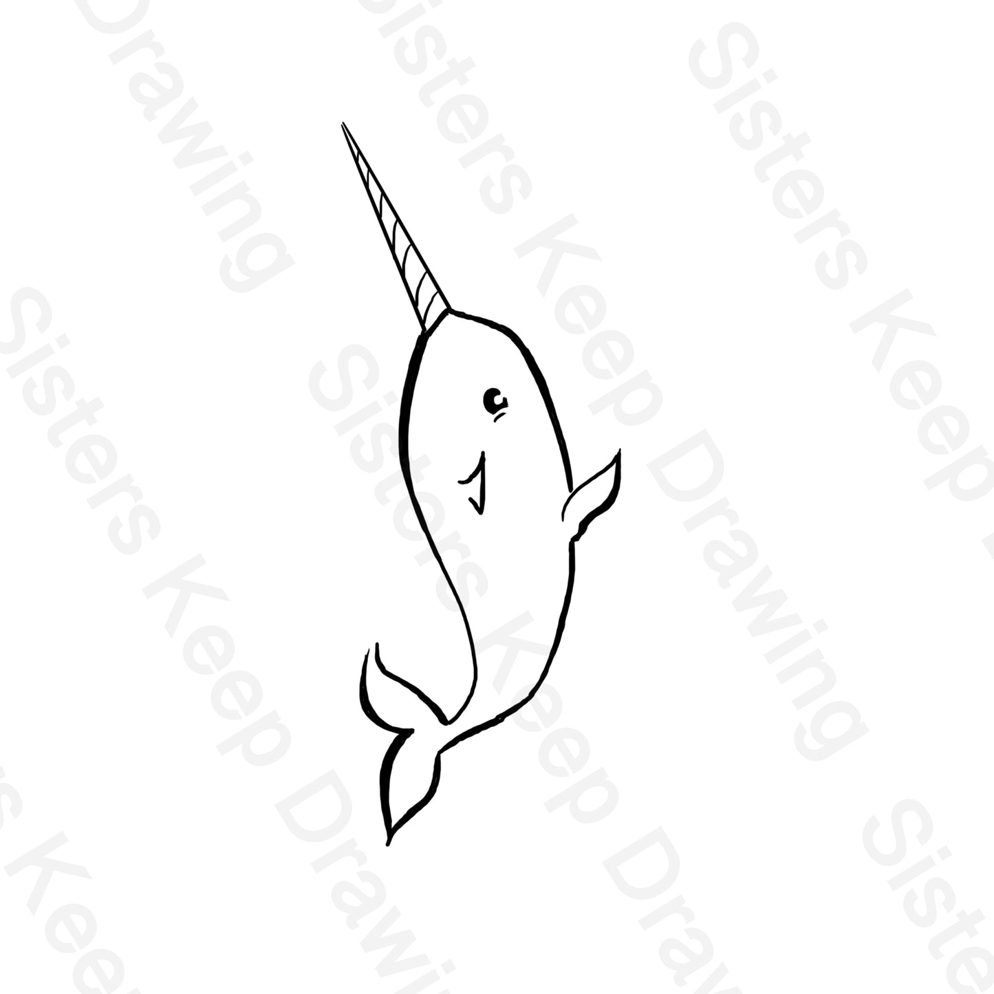 Tiny Narwal - Elf inspired Tattoo Transparent Permission PNG