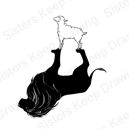 Lamb with Lion Shadow - Tattoo Transparent PNG
