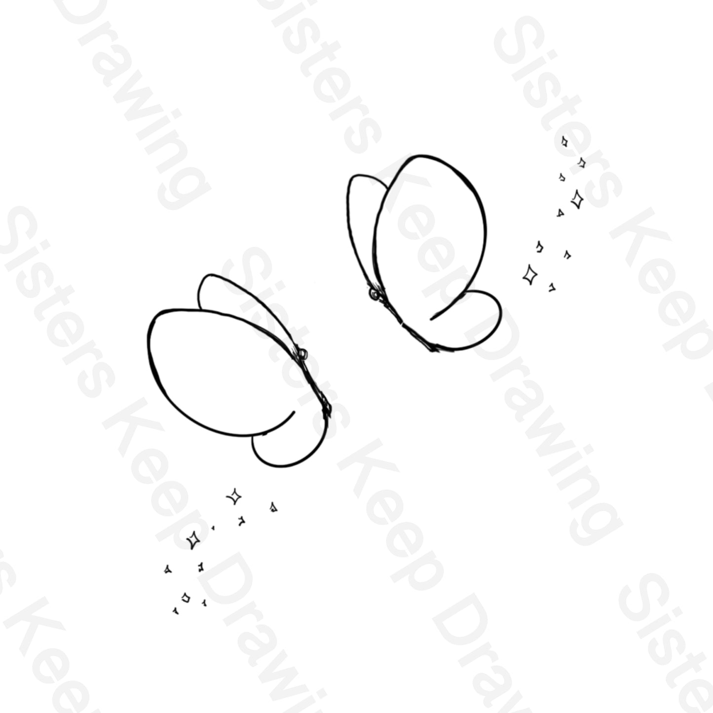 Two Butterflies - Barbie Inspired Tattoo Transparent Permission PNG