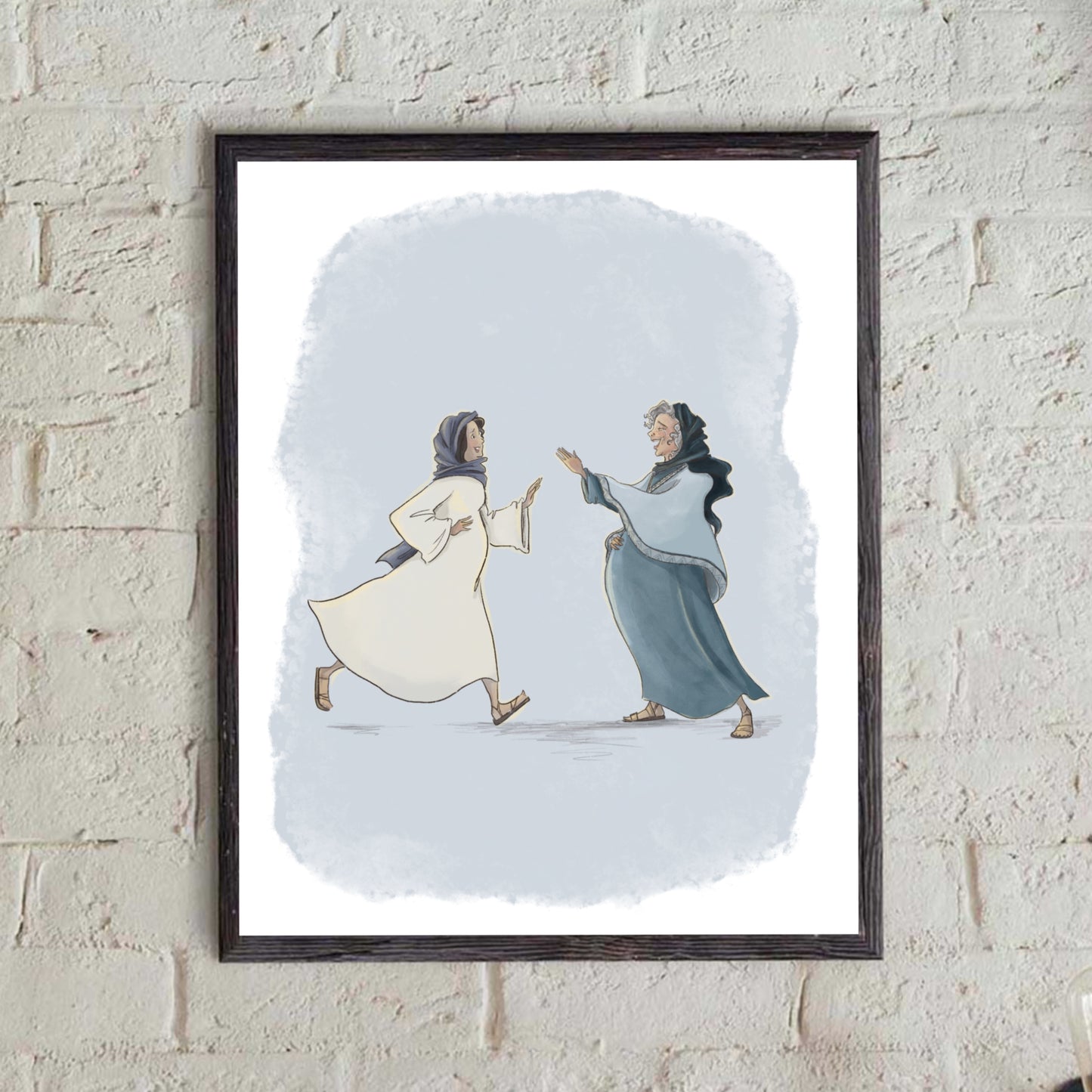 Mary and Elisabeth - Jesus Miracles & Ministry  - Bible Print