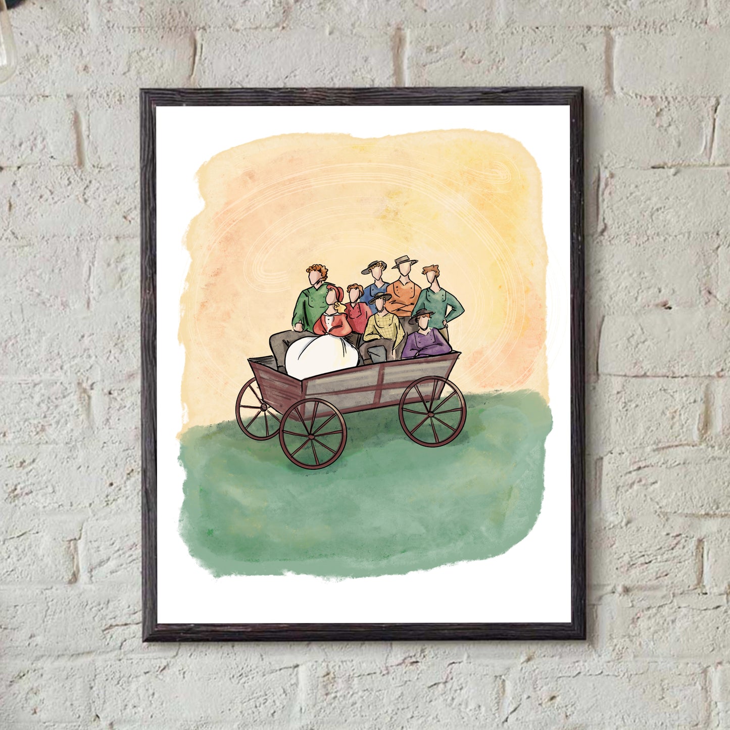 Seven Brothers in Wagon - Seven Brides for Seven Brothers Inspired print
