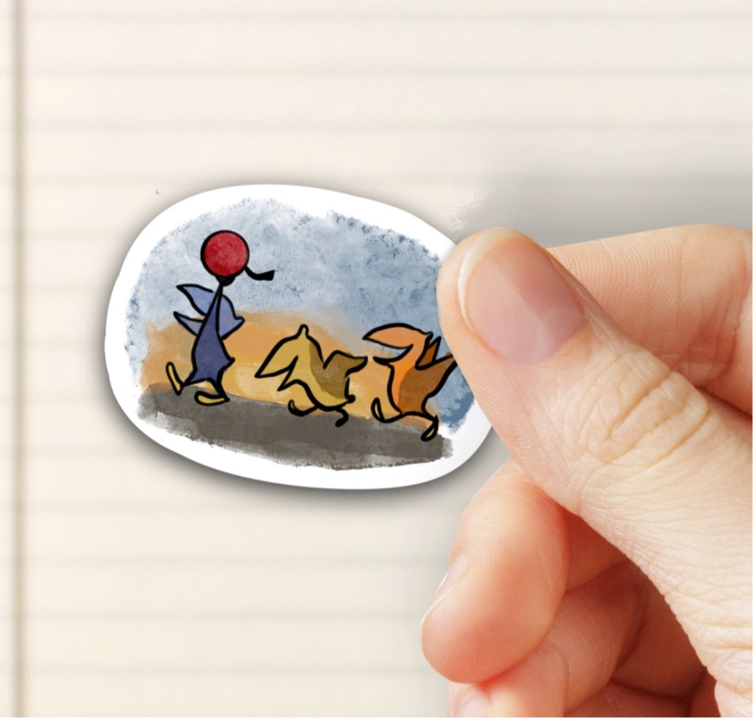 Dinosaurs with a Cherry - Land Before Time -  Bubble free sticker