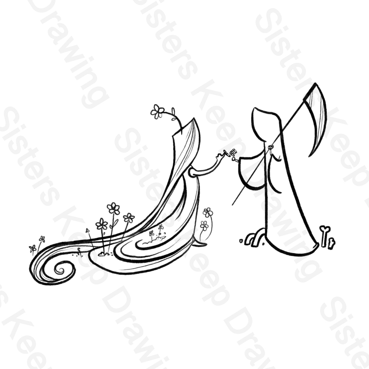 Grim Reaper pinky promise Tattoo Transparent PNG