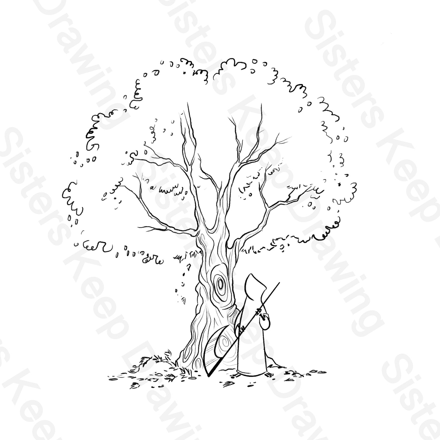 Grim Reaper Dying tree Transparent PNG