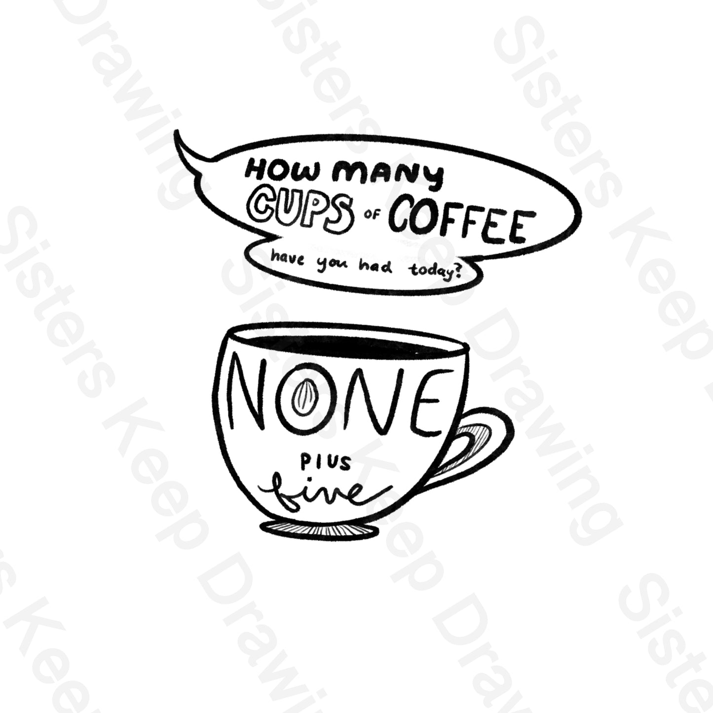 Gilmore Girls cups of coffee - Tattoo Transparent Permission PNG- instant download digital printable artwork
