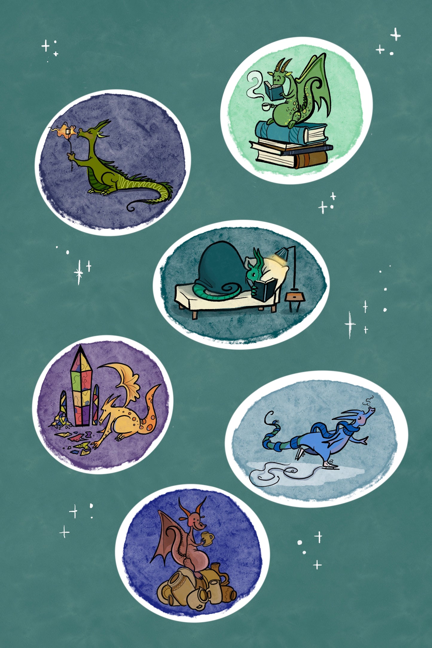 Tiny Dragon -Sticker Sheet