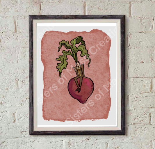 The Office- Dwight on a Beet Print