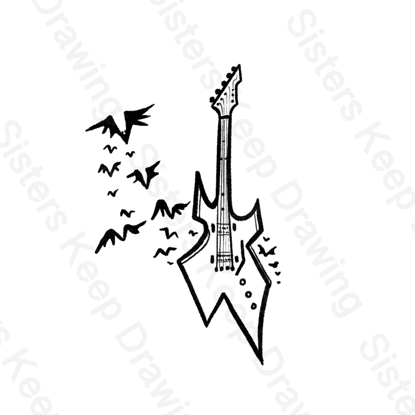 Eddie's Guitar - Tattoo Transparent Permission PNG