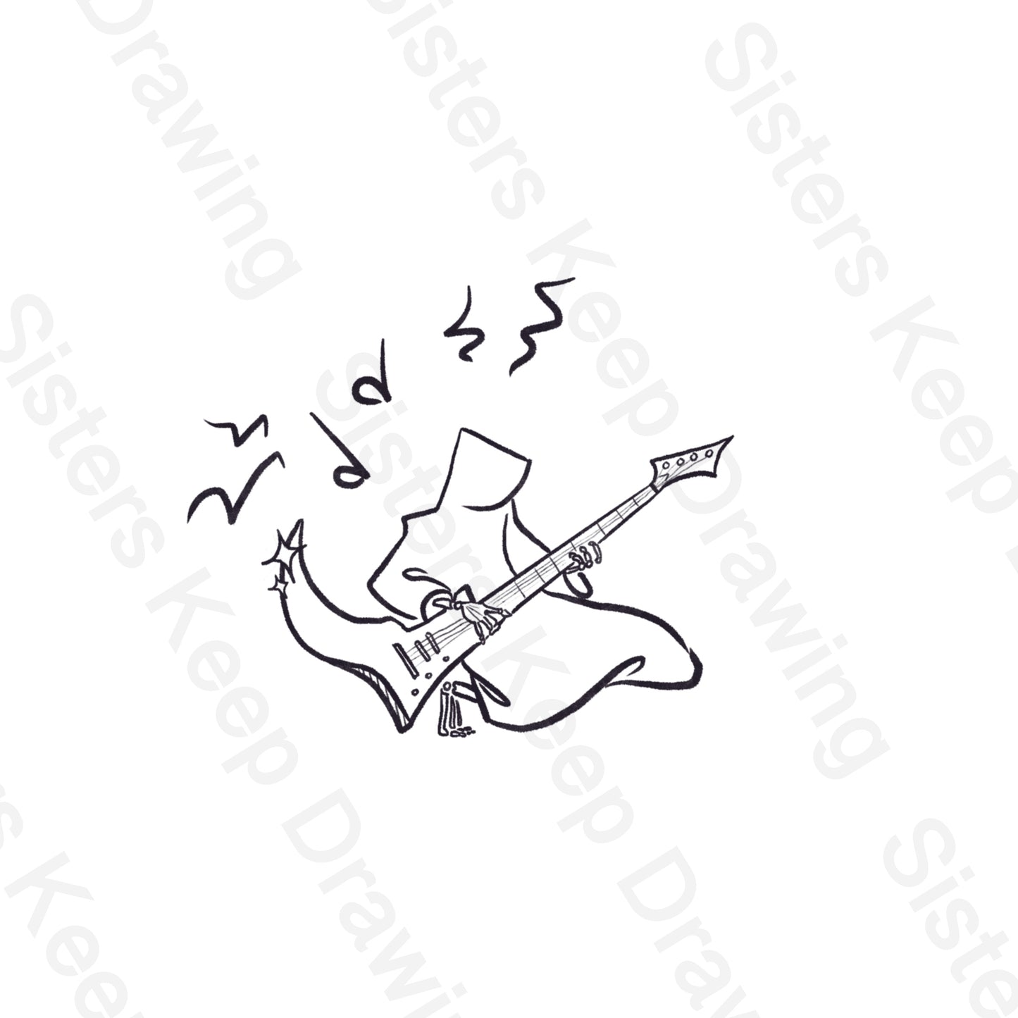 Grim Reaper Rocking out - Tattoo Transparent PNG