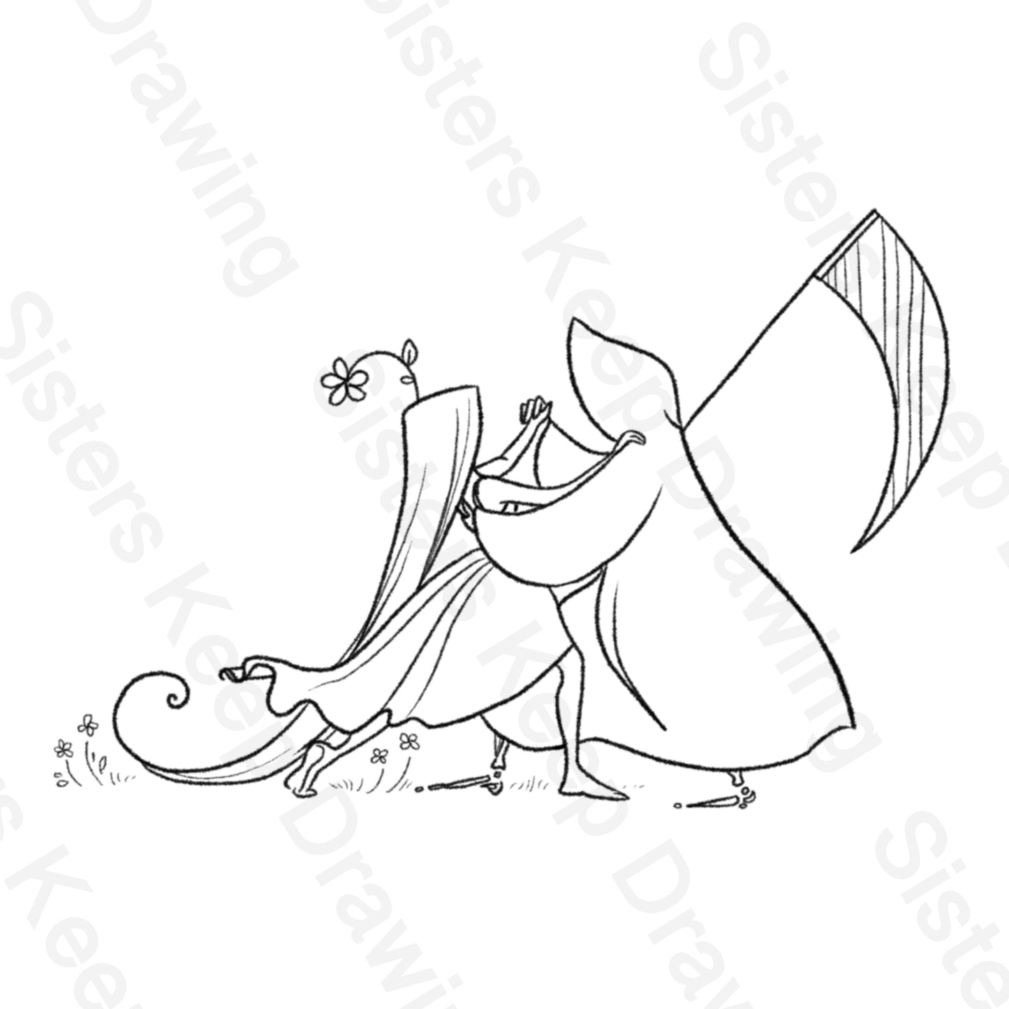 Grim Reaper Dancing with Life - Tattoo Transparent PNG