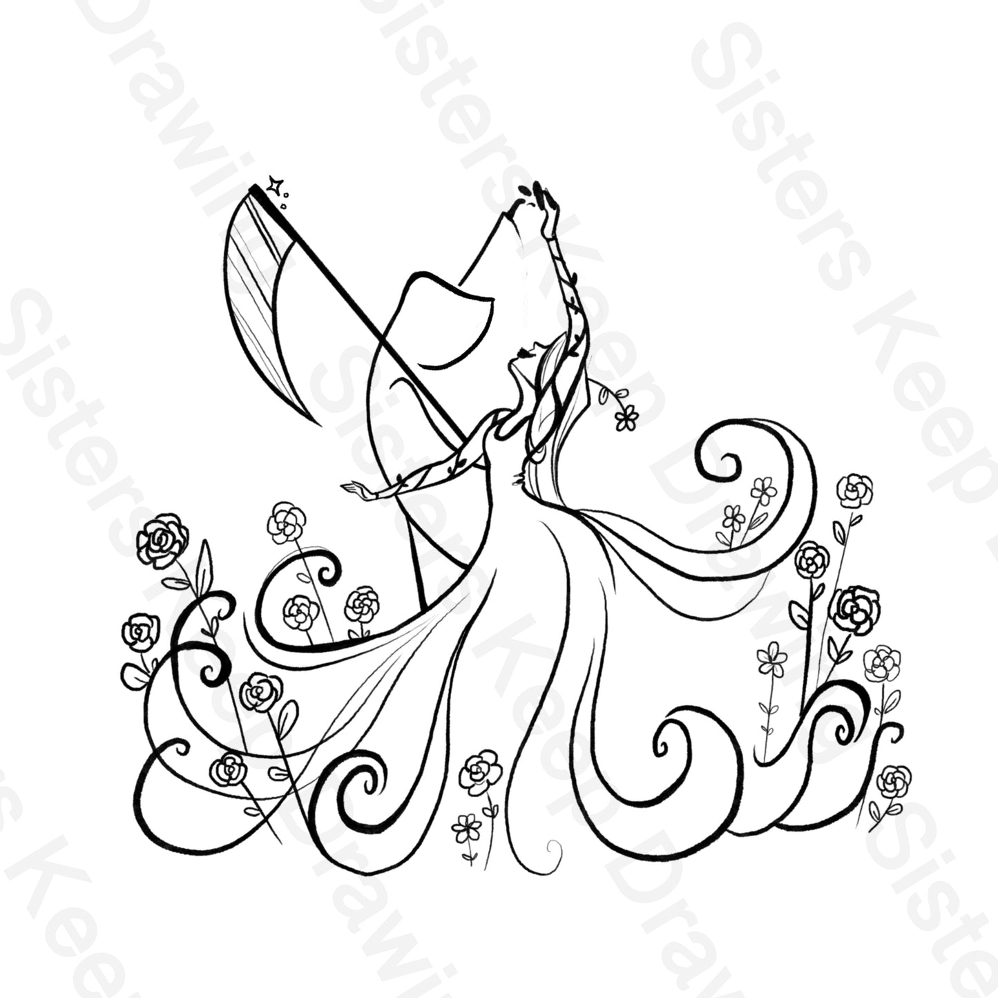 Grim Reaper and Life spin - Tattoo Transparent PNG