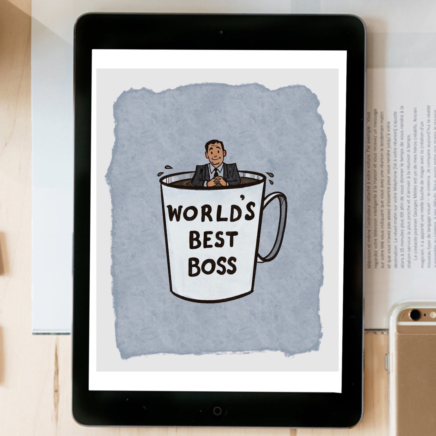 The Office Michael in Worlds Best Boss mug - instant download digital printable artwork