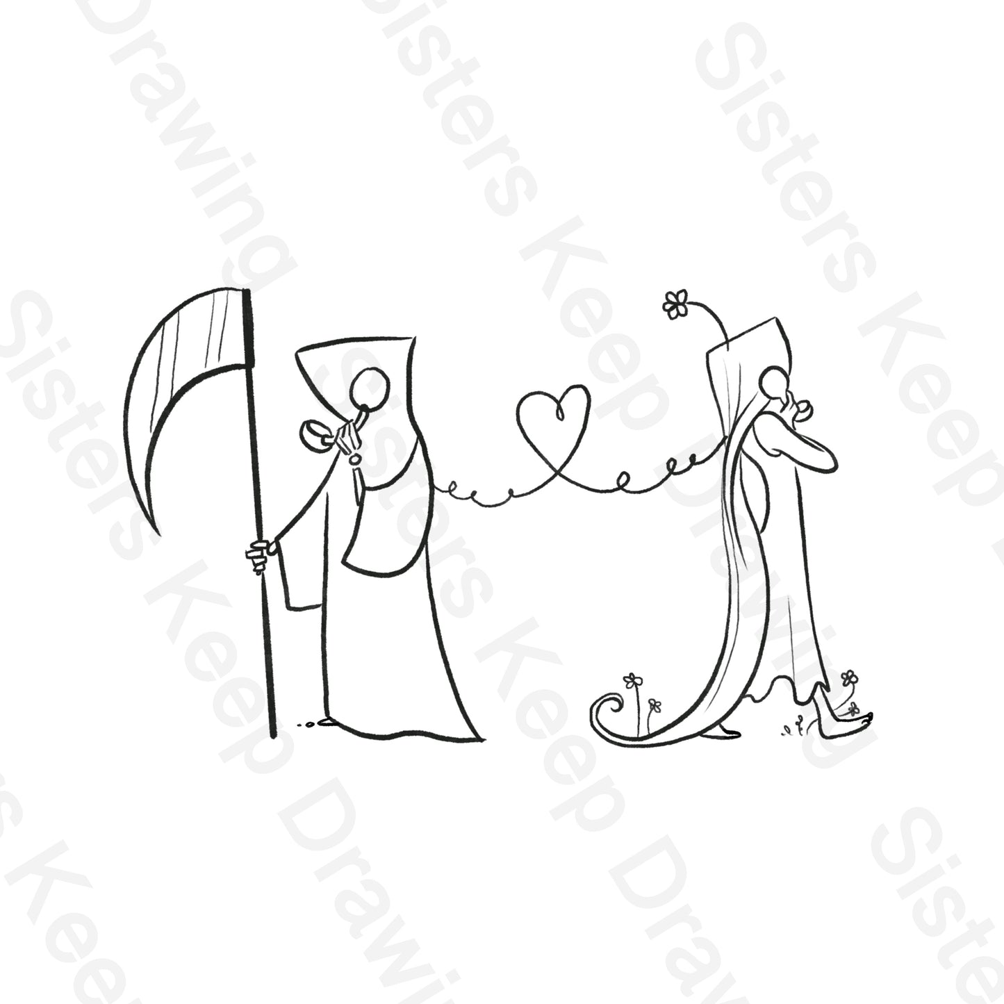 Grim Reaper On the phone with Life Tattoo Transparent PNG