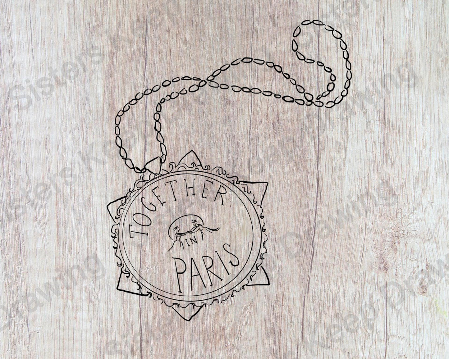 Together in Paris Necklace - Anastasia Inspired Tattoo Transparent Permission PNG