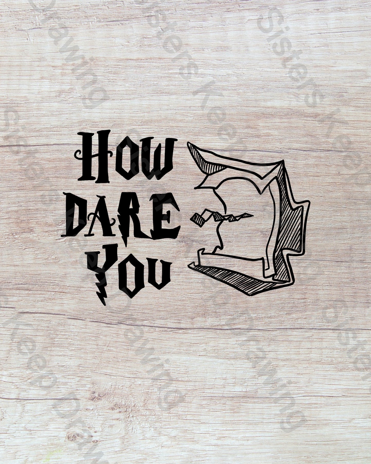 Ron's Howler - How Dare You - Tattoo Transparent Permission PNG
