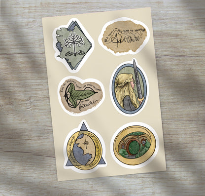 Lord of the Rings Sticker Sheet