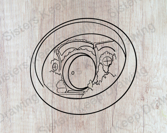 Hobbit Hole inside Ring - Tattoo Transparent Permission PNG