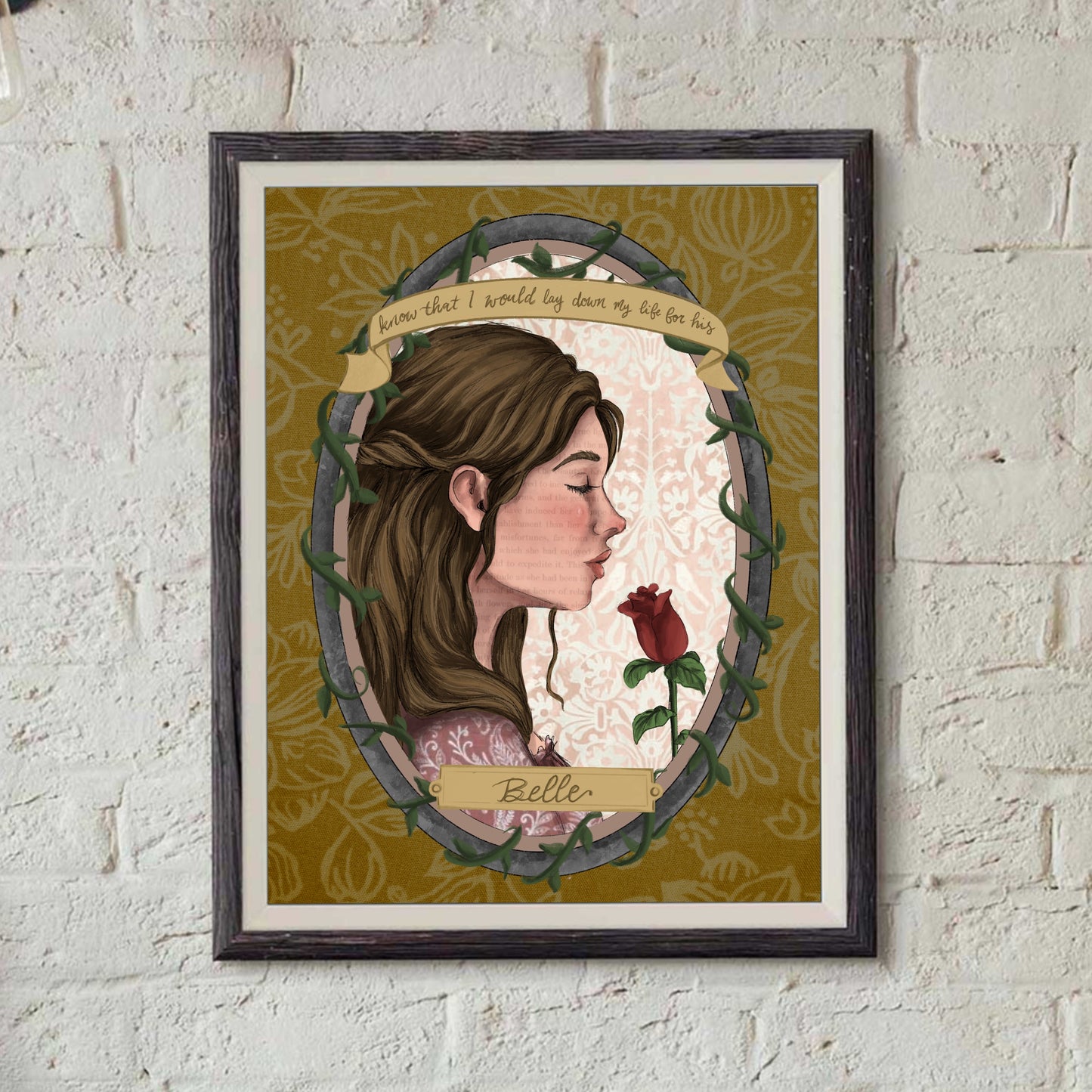 Belle Beauty and the Beast Portrait Print
